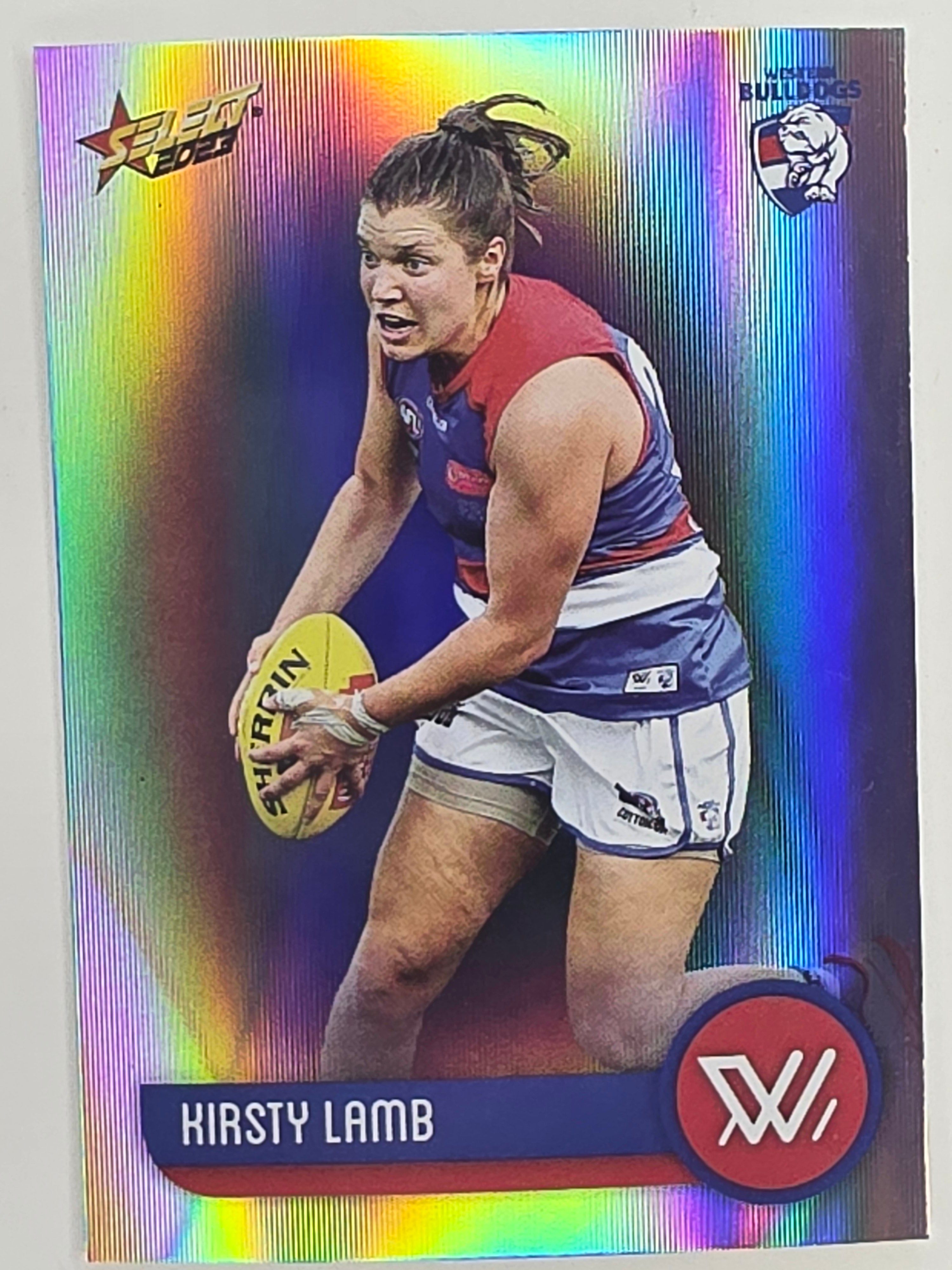 AFL 2023 Footy Stars Parallel Colour Spots #235 Kirsty Lamb Western Bulldogs AFLW