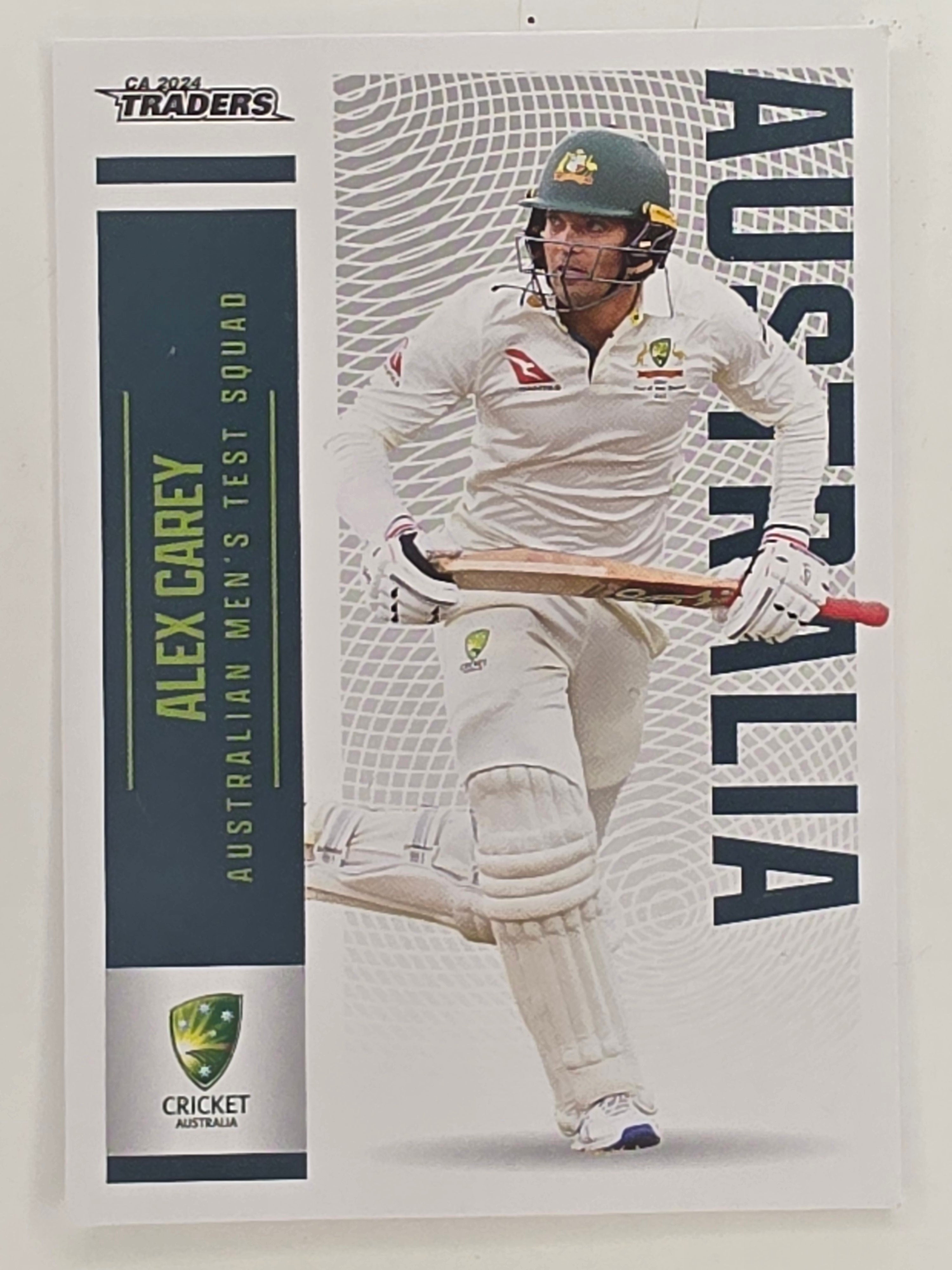 2024–25 Cricket Traders Base Card #001 Alex Carey Australian Men's Test