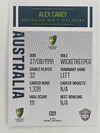 2024–25 Cricket Traders Base Card #001 Alex Carey Australian Men's Test