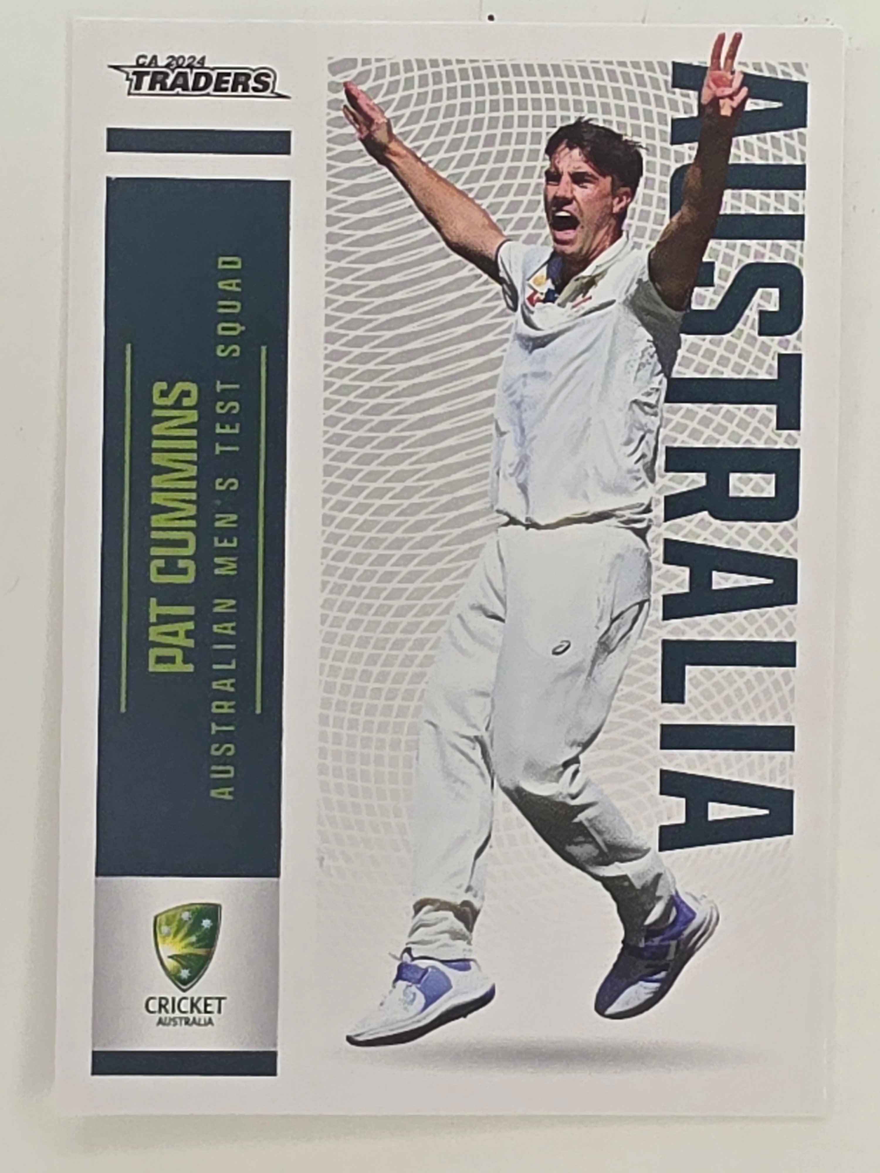 2024–25 Cricket Traders Base Card #002 Pat Cummins Australian Men's Test