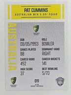 2024–25 Cricket Traders Base Card #011 Pat Cummins Australian Men's ODI
