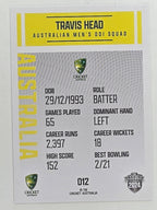 2024–25 Cricket Traders Base Card #012 Travis Head Australian Men's ODI