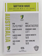 2024–25 Cricket Traders Base Card #026 Matthew Wade Australian Men's T20
