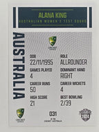 2024–25 Cricket Traders Base Card #031 Alana King Australian Women's Test WBBL