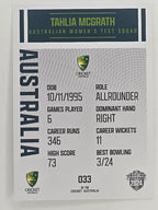 2024–25 Cricket Traders Base Card #033 Tahlia McGrath Australian Women's Test WBBL