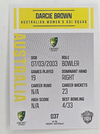2024–25 Cricket Traders Base Card #037 Darcie Brown Australian Women's ODI WBBL