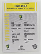 2024–25 Cricket Traders Base Card #044 Ellyse Perry Australian Women's ODI WBBL