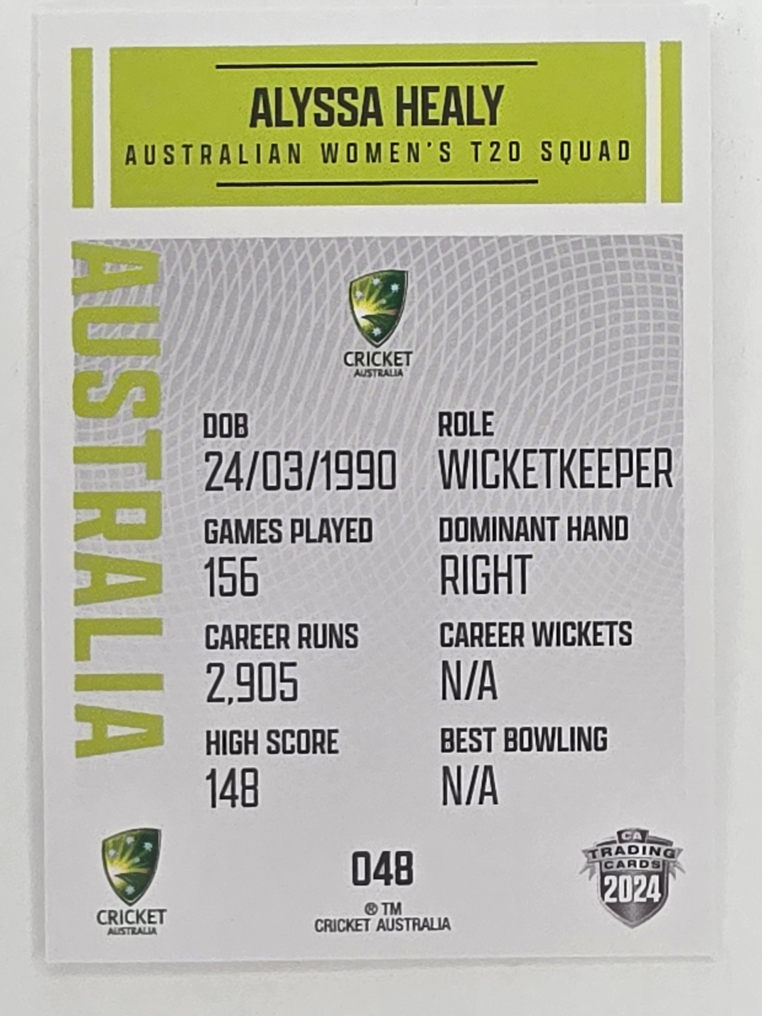 2024–25 Cricket Traders Base Card #048 Alyssa Healy Australian Women's T20 WBBL