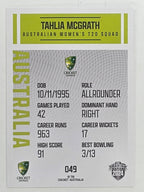 2024–25 Cricket Traders Base Card #049 Tahlia McGrath Australian Women's T20 WBBL