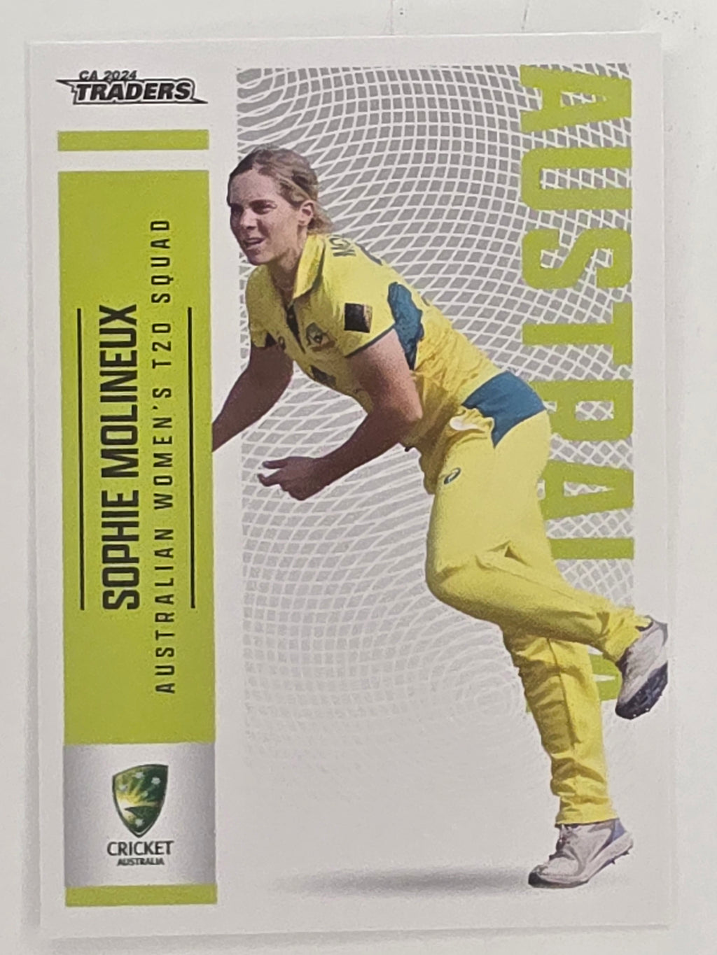2024–25 Cricket Traders Base Card #050 Sophie Molineux Australian Women's T20 WBBL