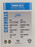 2024–25 Cricket Traders Base Card #058 Thomas Kelly Adelaide Strikers