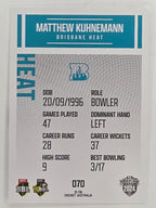2024–25 Cricket Traders Base Card #070 Matthew Kuhnemann Brisbane Heat