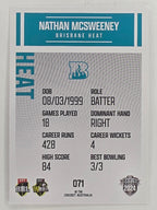 2024–25 Cricket Traders Base Card #071 Nathan McSweeney Brisbane Heat