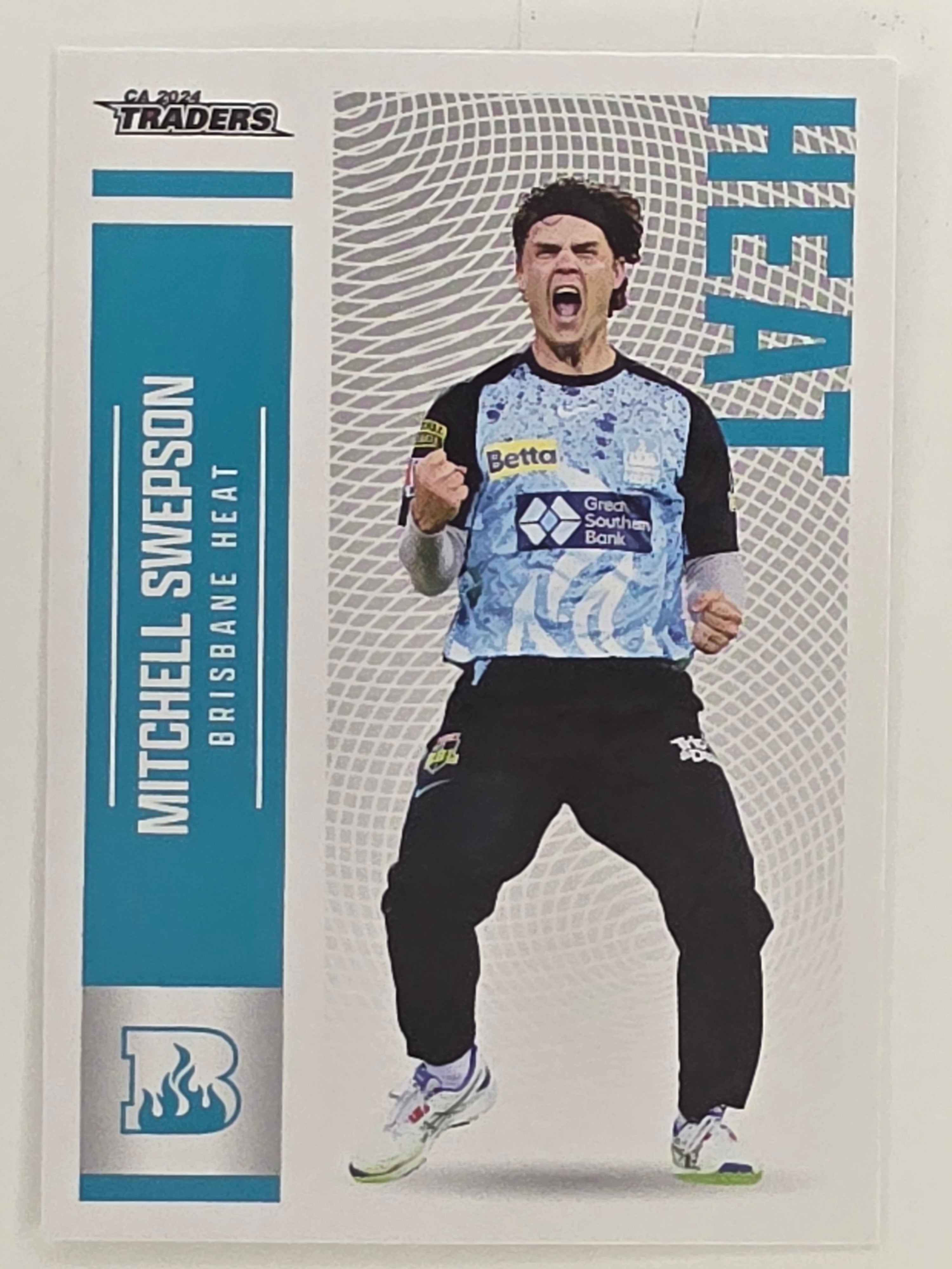2024–25 Cricket Traders Base Card #074 Mitchell Swepson Brisbane Heat