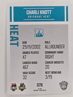 2024–25 Cricket Traders Base Card #078 Charli Knott Brisbane Heat WBBL