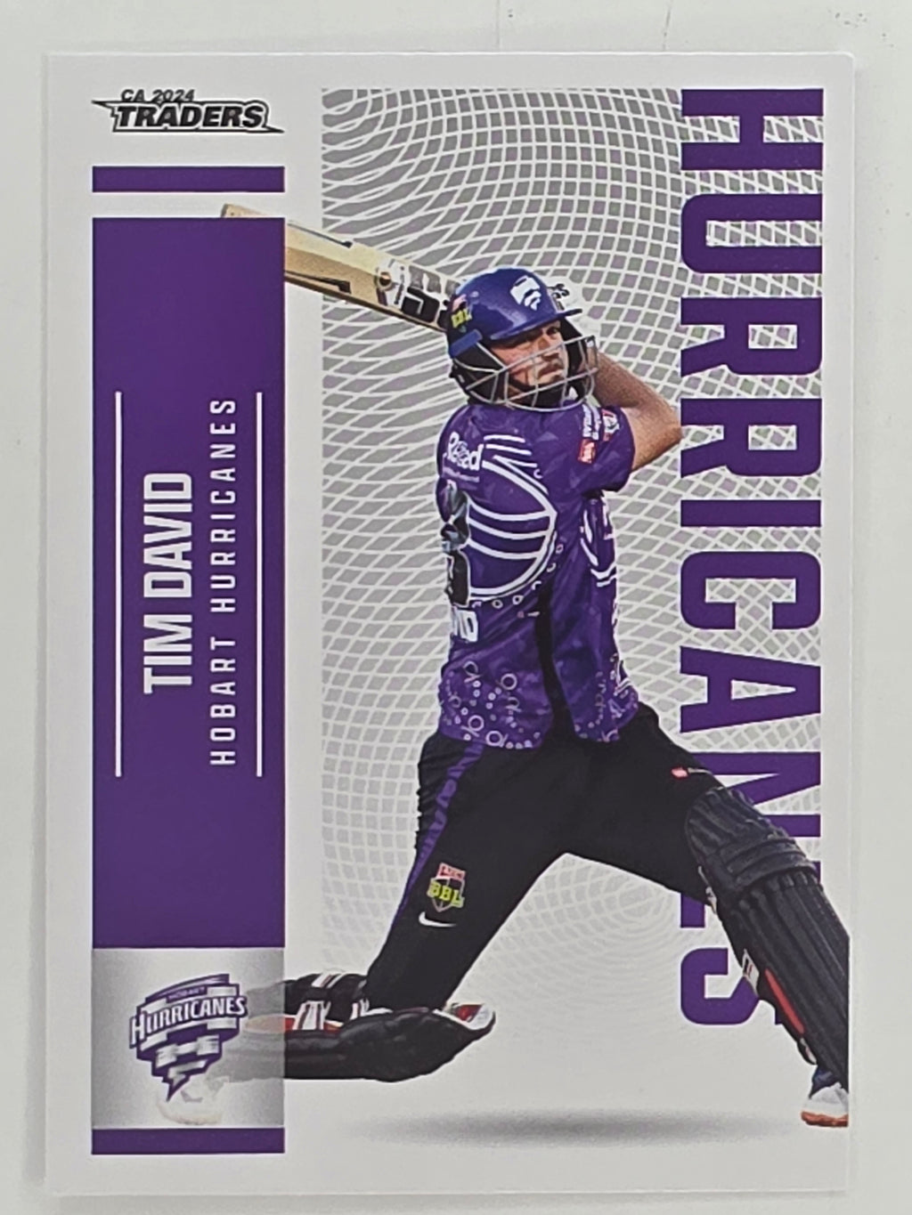 2024–25 Cricket Traders Base Card #079 Tim David Hobart Hurricanes