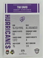 2024–25 Cricket Traders Base Card #079 Tim David Hobart Hurricanes