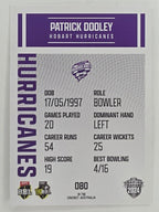 2024–25 Cricket Traders Base Card #080 Patrick Dooley Hobart Hurricanes