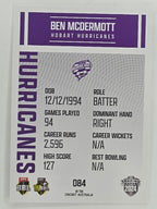 2024–25 Cricket Traders Base Card #084 Ben McDermott Hobart Hurricanes