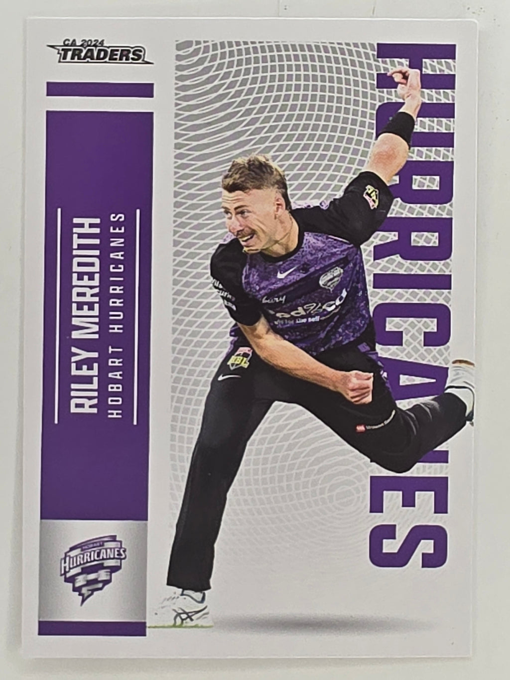 2024–25 Cricket Traders Base Card #085 Riley Meredith Hobart Hurricanes