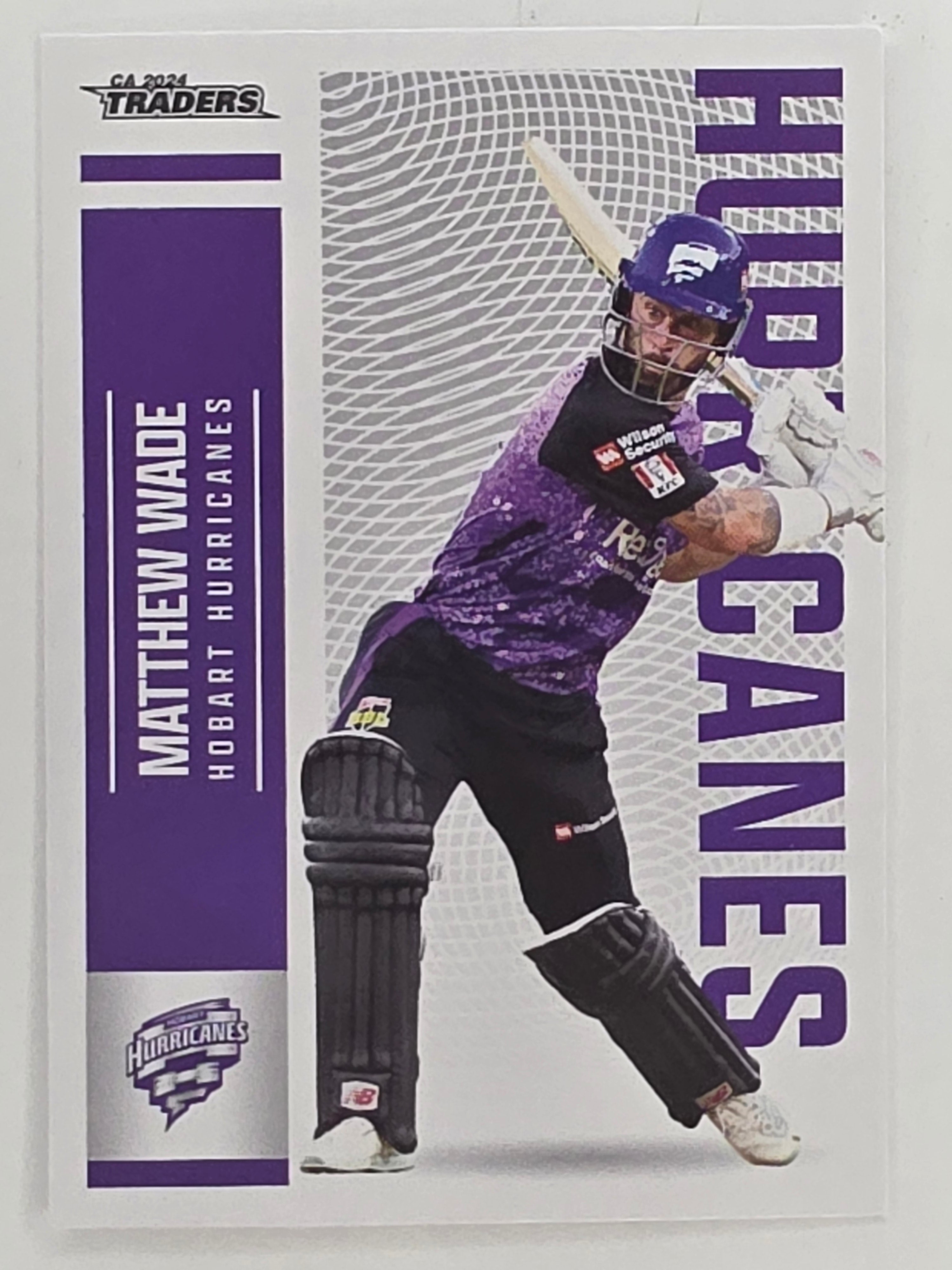 2024–25 Cricket Traders Base Card #086 Matthew Wade Hobart Hurricanes