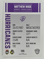2024–25 Cricket Traders Base Card #086 Matthew Wade Hobart Hurricanes