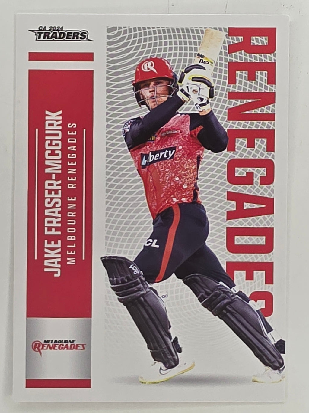 2024–25 Cricket Traders Base Card #091 Jake Fraser-McGurk Melbourne Renegades