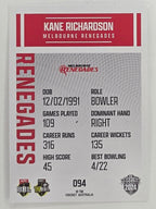 2024–25 Cricket Traders Base Card #094 Kane Richardson Melbourne Renegades