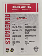 2024–25 Cricket Traders Base Card #101 Georgia Wareham Melbourne Renegades WBBL