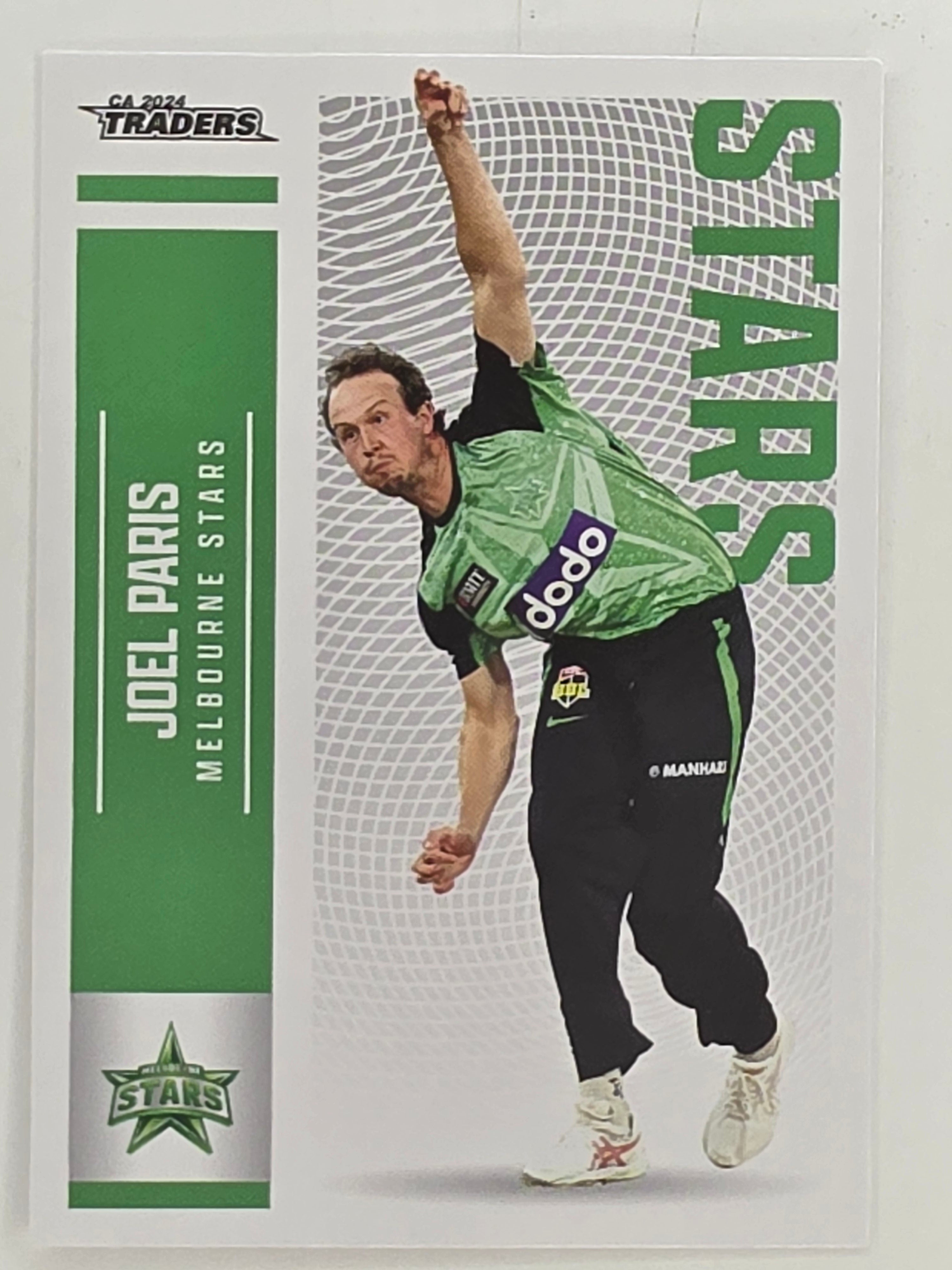 2024–25 Cricket Traders Base Card #107 Joel Paris Melbourne Stars