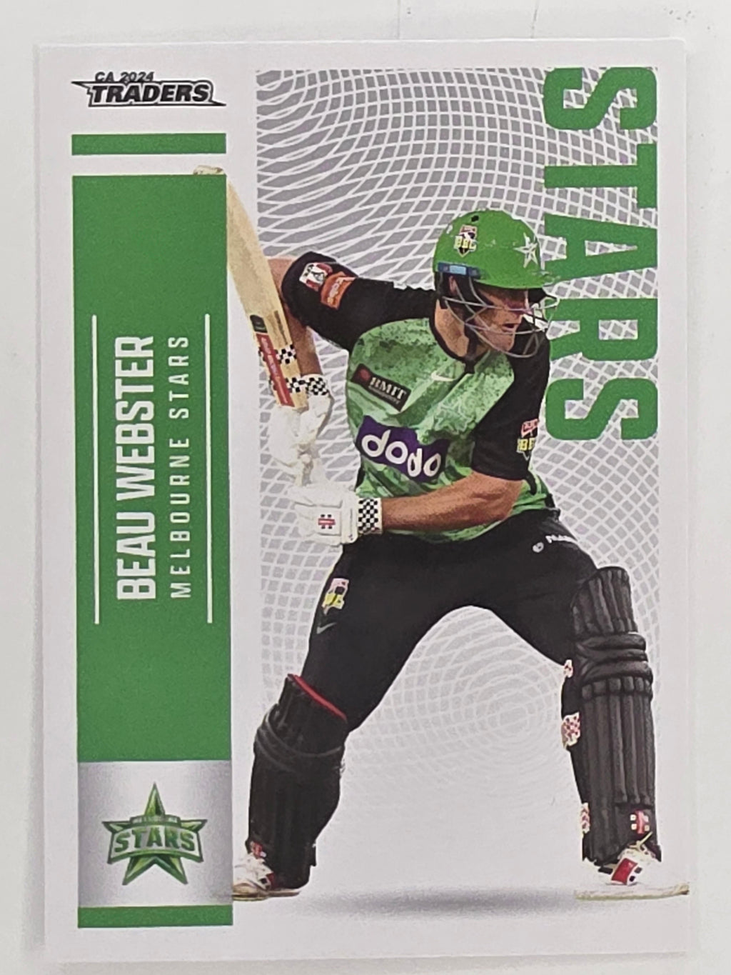 2024–25 Cricket Traders Base Card #110 Beau Webster Melbourne Stars