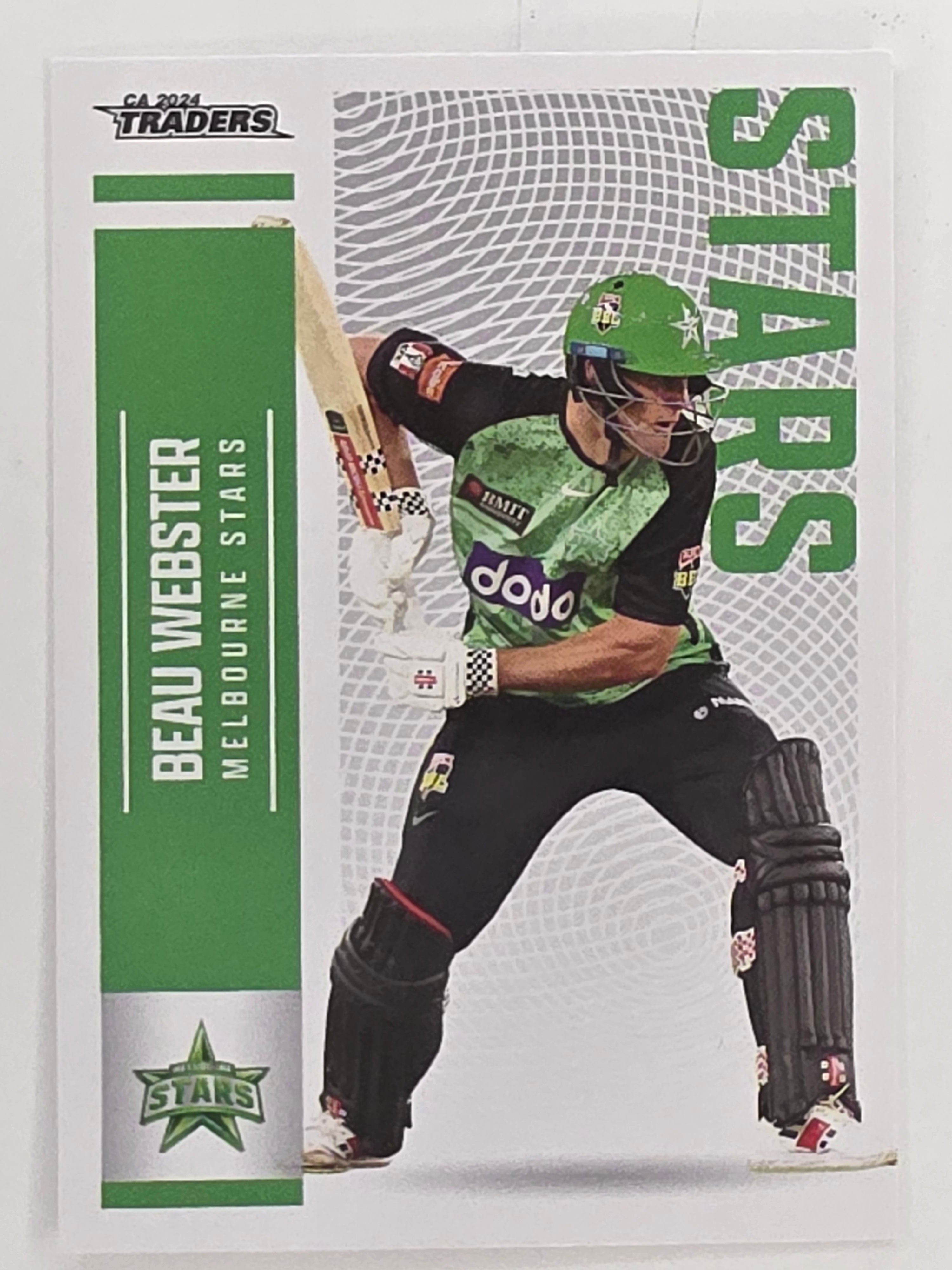 2024–25 Cricket Traders Base Card #110 Beau Webster Melbourne Stars