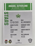 2024–25 Cricket Traders Base Card #114 Annabel Sutherland Melbourne Stars WBBL