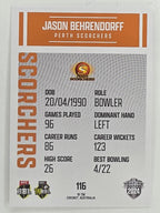 2024–25 Cricket Traders Base Card #116 Jason Behrendorff Perth Scorchers