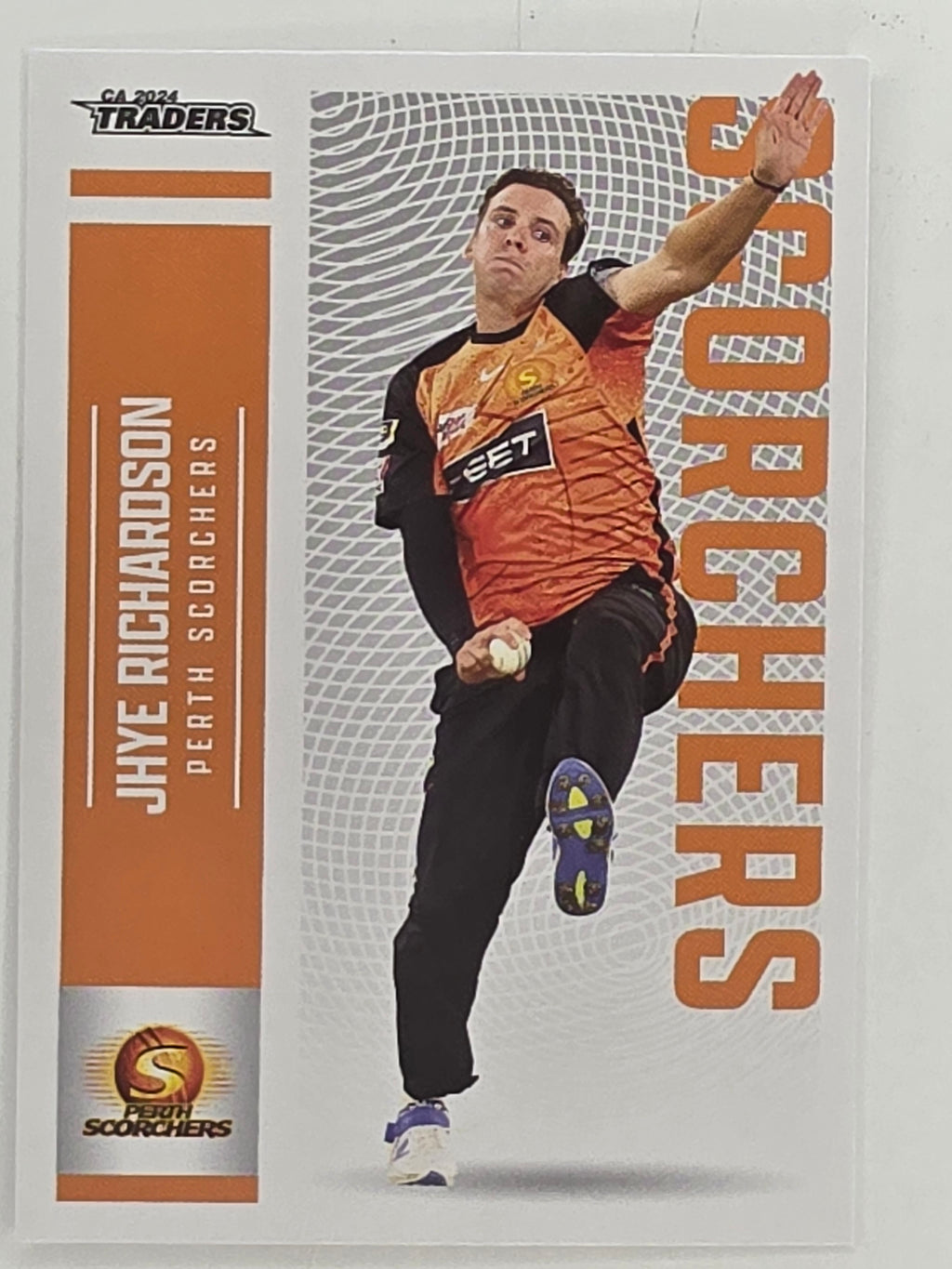 2024–25 Cricket Traders Base Card #121 Jhye Richardson Perth Scorchers