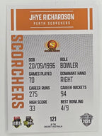 2024–25 Cricket Traders Base Card #121 Jhye Richardson Perth Scorchers