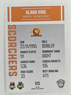 2024–25 Cricket Traders Base Card #125 Alana King Perth Scorchers WBBL