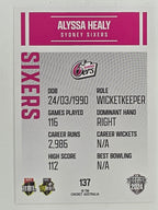 2024–25 Cricket Traders Base Card #137 Alyssa Healy Sydney Sixers WBBL
