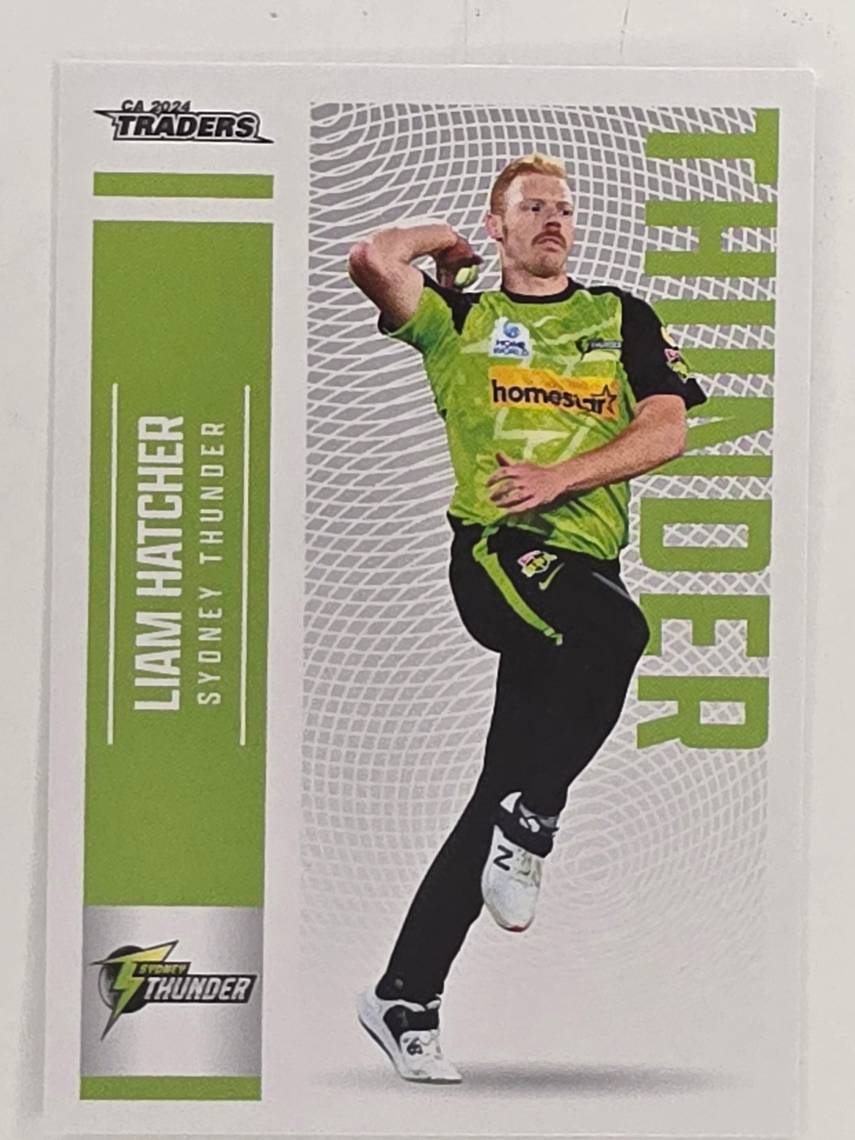 2024–25 Cricket Traders Base Card #143 Liam Hatcher Sydney Thunder