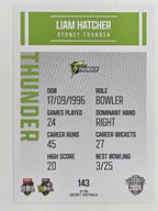 2024–25 Cricket Traders Base Card #143 Liam Hatcher Sydney Thunder