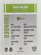 2024–25 Cricket Traders Base Card #150 Tahlia Wilson Sydney Thunder WBBL