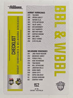 2024–25 Cricket Traders Base Card #152 BBL / WBBL Teams Checklist