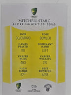 2023/24 Cricket Traders Base Card #016 Mitchell Starc Australian Men’s ODI