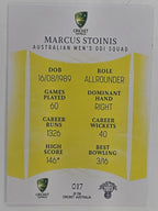 2023/24 Cricket Traders Base Card #017 Marcus Stoinis Australian Men’s ODI