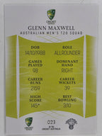 2023/24 Cricket Traders Base Card #023 Glenn Maxwell Australian Men’s T20