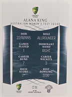 2023/24 Cricket Traders Base Card #031 Alana King Australian Women’s Test WBBL