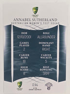 2023/24 Cricket Traders Base Card #036 Annabel Sutherland Australian Women’s ODI WBBL