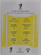 2023/24 Cricket Traders Base Card #037 Darcie Brown Australian Women’s ODI WBBL