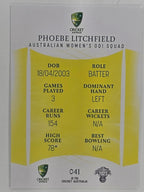 2023/24 Cricket Traders Base Card #041 Ellyse Phoebe Litchfield Women’s ODI WBBL