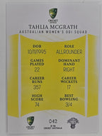2023/24 Cricket Traders Base Card #042 Tahlia McGrath Australian Women’s ODI WBBL